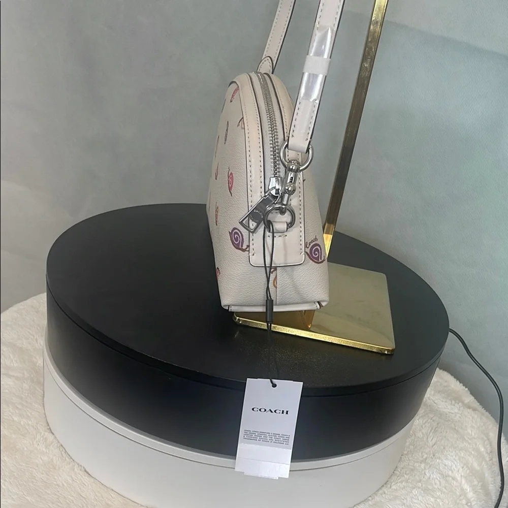 Coach White Crossbody Bag with Multicolor Accents - Picture 5 of 14